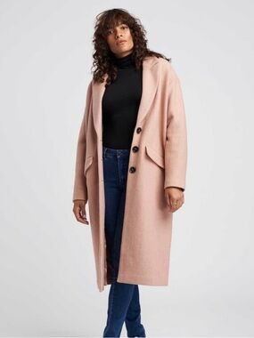 Universal Standard dusty rose cocoon winter coat size 18-20